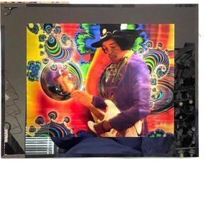 Jimi Hendrix Psychedelic Moving Backlit Mirror Wall Art